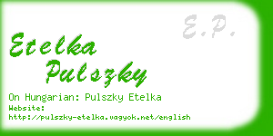 etelka pulszky business card